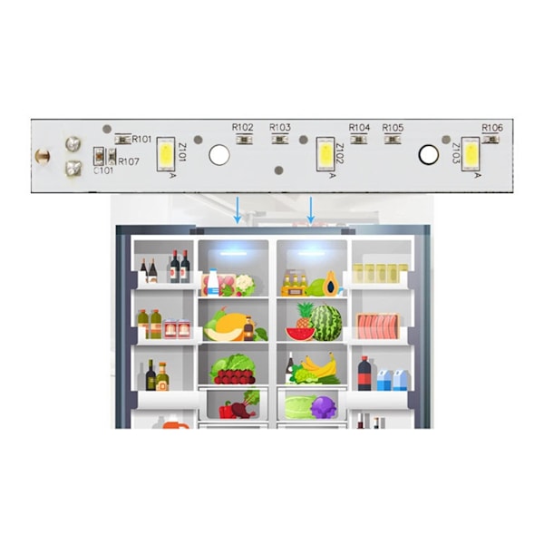 LED-ljusbräda för WR55X26671 GE Kylskåp LED-ljus PS11767930 AP6035586