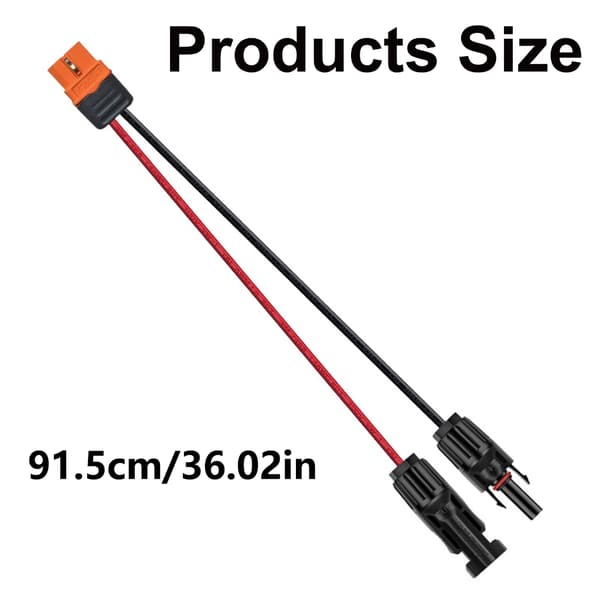 Solar XT60 Forlænger Solpanel Adapter Kabel 12AWG XT60i Stik til Strøm 91.5cm