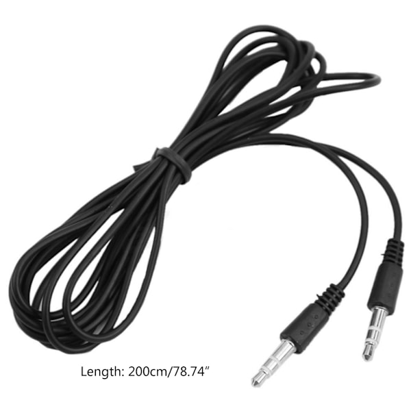 3,5 mm Aux-kabel, hane till hane, förvirringsfri, 2 m lång, för Ca