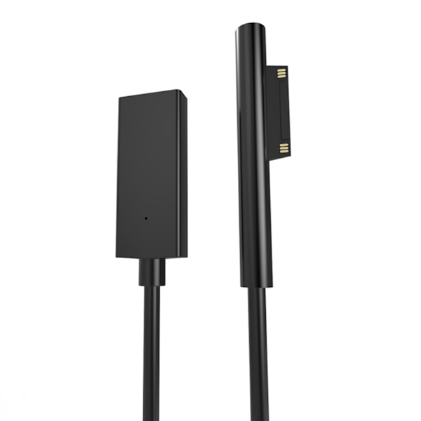 USB-C PD 15V Laddningskabel för Micro soft Surface Pro Serien 7 6 5 Black plastic female