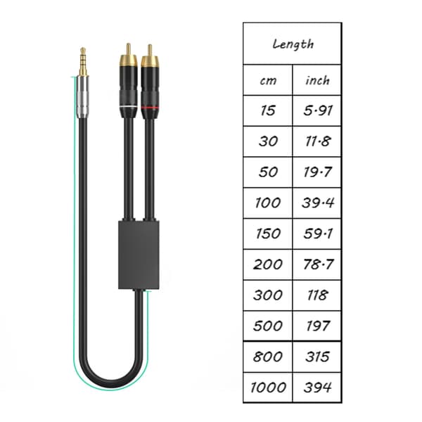 Dobbelt han til 3,5 mm adapterkabel 3,5 mm til han stereo ledning til tilslutning Silver elbow 1m
