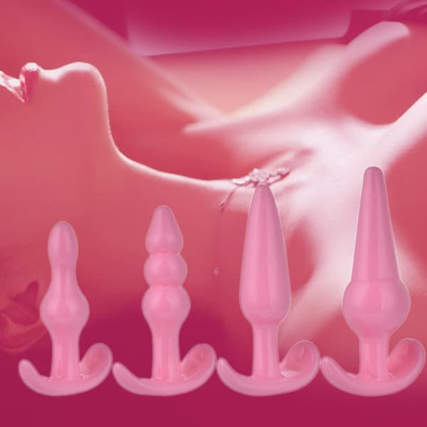 4 stk/sett Anusdilatasjon Buttplugg Buttplugg Prostatastimuleringsmassasjeapparat Black