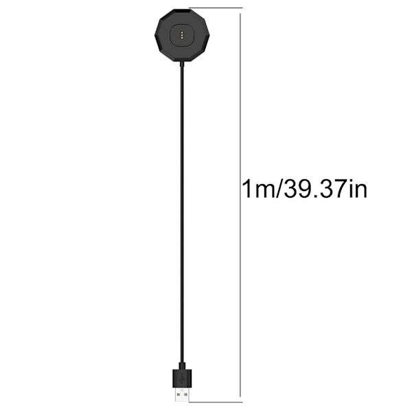 USB 3-Pin Magnetisk Laddningsdocka Bas USB Laddningskabel för Laifen Tandborste Black