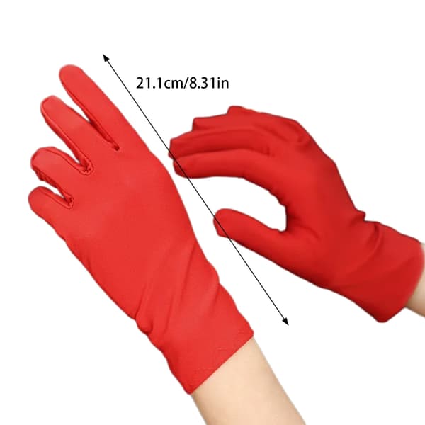 1 par professionelle juvelerhandsker elastisk foring mænd kvinder åndbare vanter salgsassistent tilbehør Date red