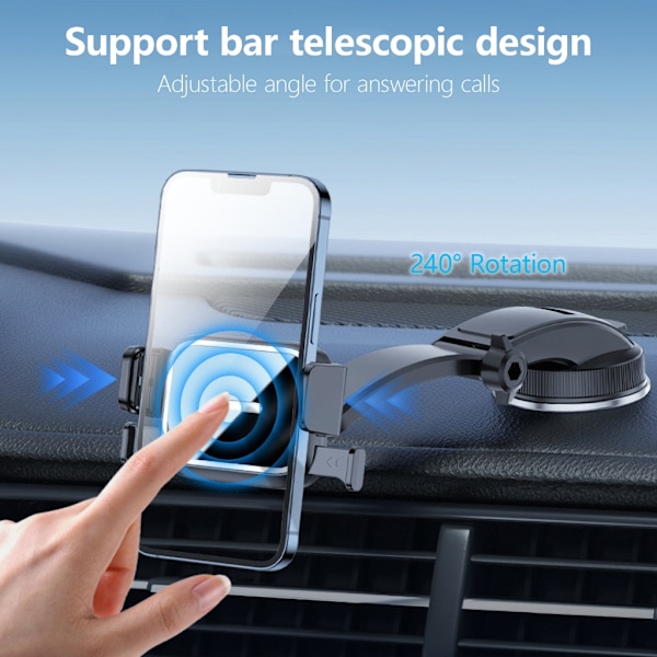 Bilhållare för biltelefon, justerbar instrumentbräda, luftventilationsfäste Suction cup model