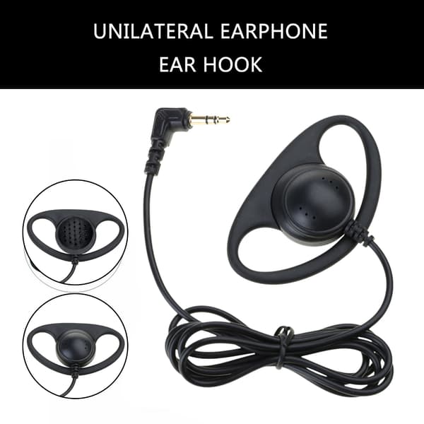 USB C/3,5 mm enkelt sidet ørekrog høretelefon 32Ohm til guidesystemer telefon tablet null - 3.5 elbow