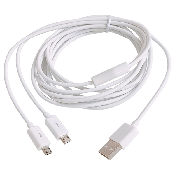 Bärbar USB till Micro USB Laddningskabel Datakabel 2-i-1 Design för Bekväm Laddning Black