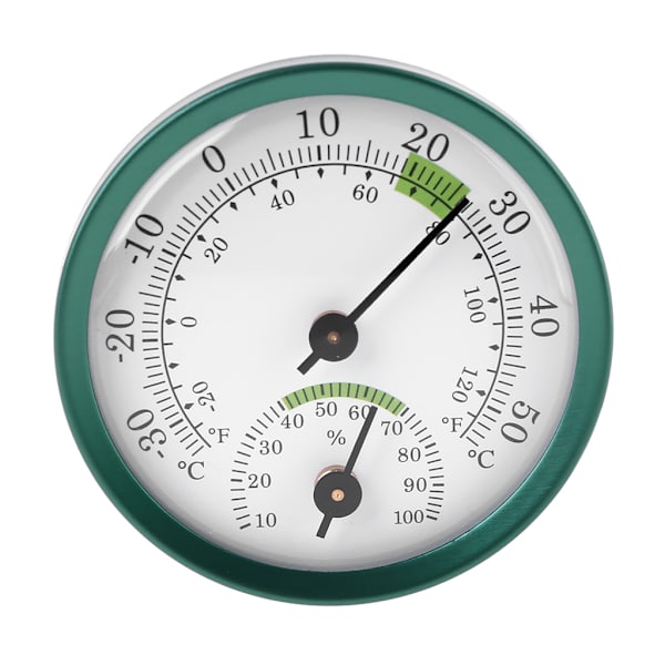 Mini Inomhus Termometer Hygrometer Analog 2 i 1 Temperatur Luftfuktighetsmätare Mätare för Hem Rum Utomhus Kontor Rund