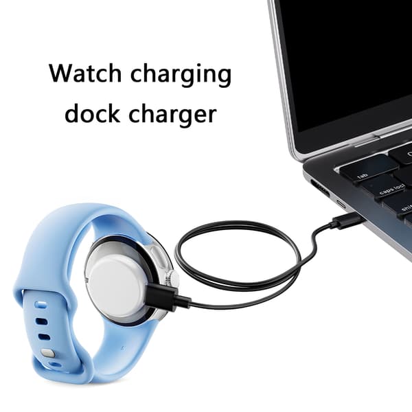 Magnetisk Ladestation Understøtter Strømforsyning Oplader Adapter Passer til Watch 3/2 Black