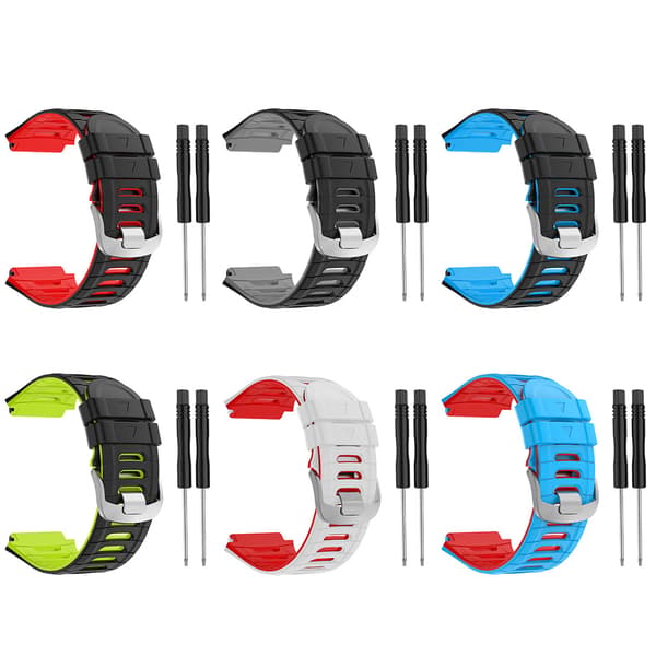 Silikonebånd Quick Release Rem til Garmin-Forerunner 920XT Smartwatch Armbånd White Red