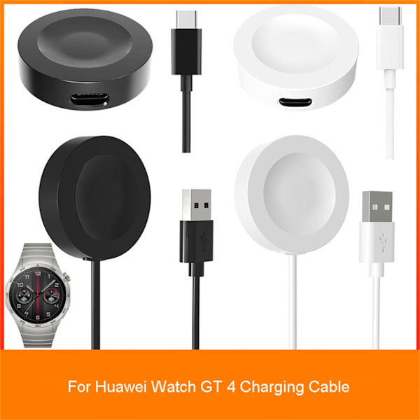 Magnetisk snabbladdningskabel Strömladdare Adapter Ställ Fäste för Watch GT4 Black - Split