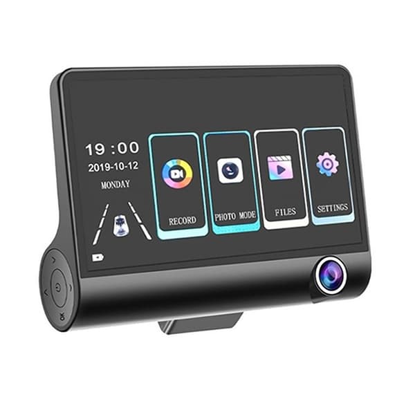 Full High-Definition Dual-Lens Bilkamera DVR 4.0 tums LCD-skärm Loop-inspelning null - Button front 