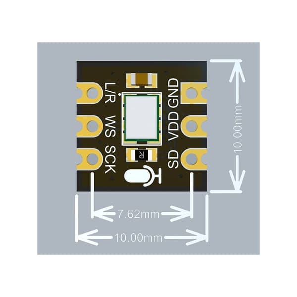 MS4030 Digital utgang MEMS mikrofonmodul følsomhet med I2S-grensesnitt null - Soldering pin header