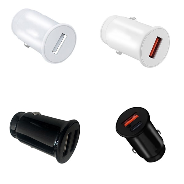 Billaddare USB Biladapter USB Billaddare 3.1A/2.4A Billaddare för Mobiltelefon Cigarettändare USB Laddare Adapter null - 2.4A white
