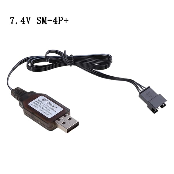 7.4v (3.7v x2) Oplader SM-4P Li-ion Batteri Elektrisk RC Legetøj Double E E561-001