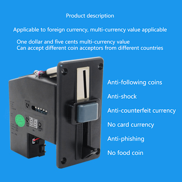 Multimynt Acceptor Elektronisk Rullande Mynt Acceptor Selektormekanism Vendingautomat Arkadspel Biljett Inlösen