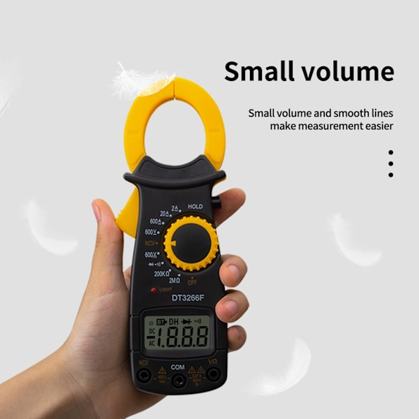 DT-3266F Digital Amper Clamp Meter Multimeter AC/DC Spänning Resistor Testare