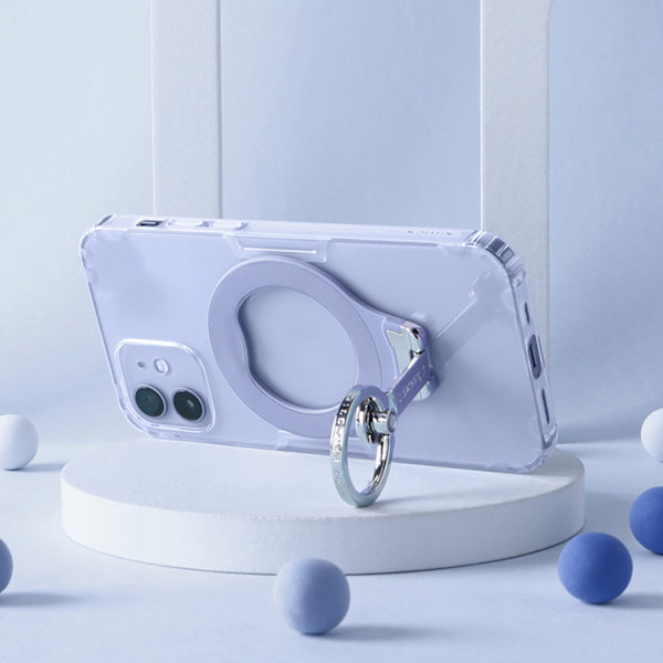 Roterbar telefonstativringhållare Heavy Duty för Android/iOS-enheter Justerbar magnetisk självhäftande ringhållare Purple