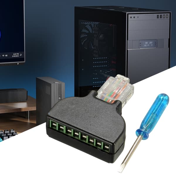 Nem installation RJ45 til 8-bens terminalstik med sikkert skruelåsdesign til datatransmission null - B