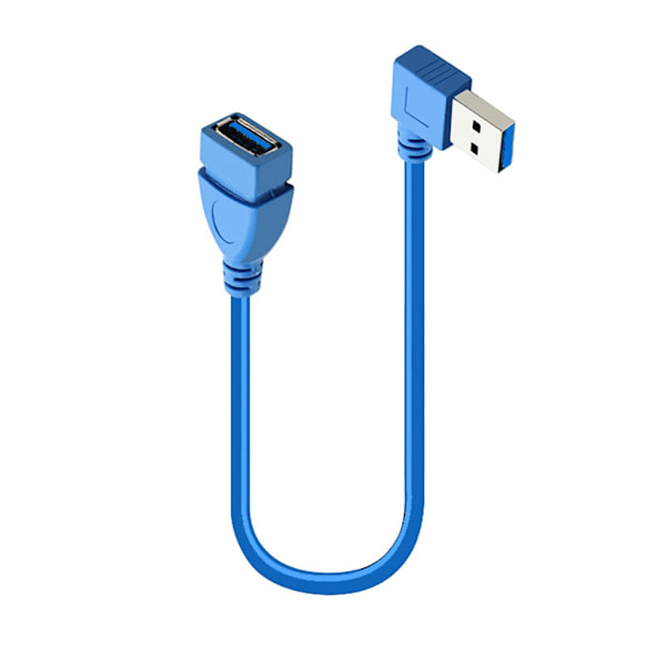 Hurtig USB 3.0 Vinklet Forlængerkabel Han til Hun Data til Elektronik null - Bend left
