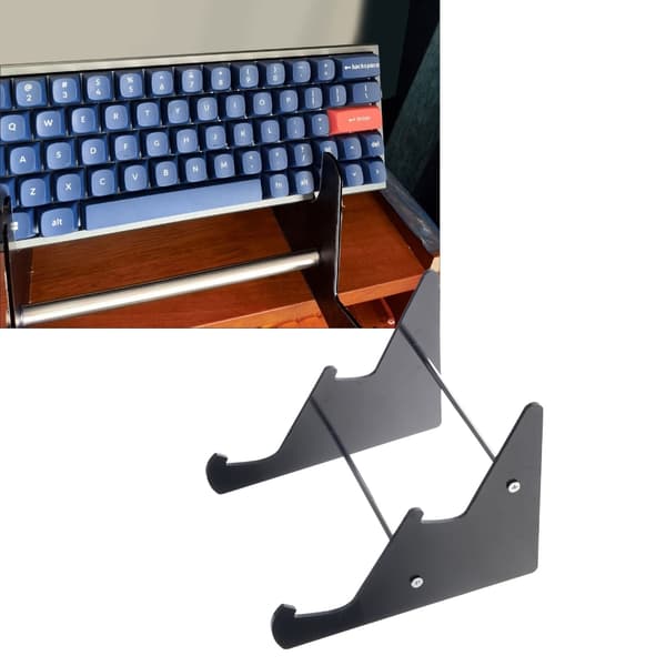 Akrylstativ til computer, mekanisk tastatur og tablets, der giver en pæn løsning null - Single layer