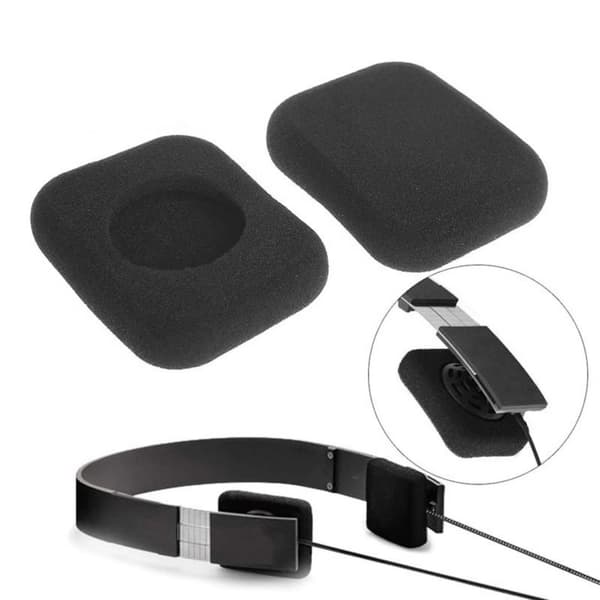 1 par firkantede skum ørepuder til Form 2 headset Bluetooth-kompatibel