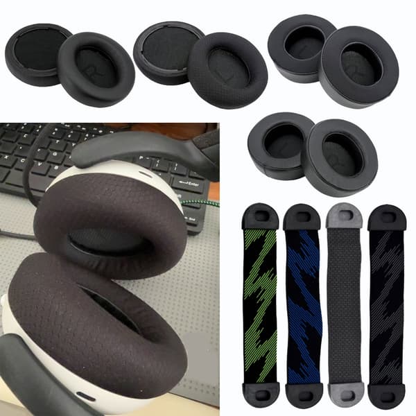 Øreputer Hodebånd for AW520H AW720H AW725H Hodetelefoner Elastisk Skum Øreputer Øreputer Svamp Pute Erstatning Mesh fabric pads
