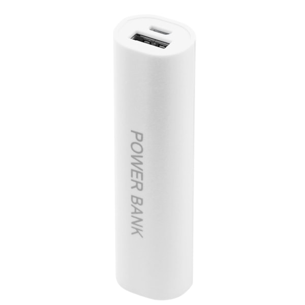 18650 Powerbank Fodral Power Bank Skal för Mobiltelefoner MP3 MP4 PDA GPS Svetsfri Mobil Strömförsörjning Lättvikt White
