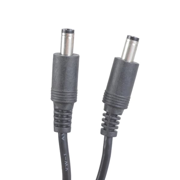 DC5521 Y Splitter Strømkabel Forlængerkabel 5,5x2,1 mm Hun til Dobbelt Han Switch White