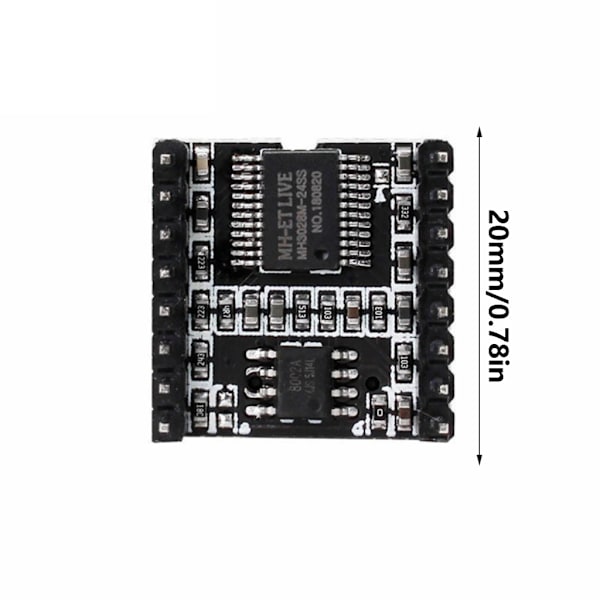 3 stk. Multifunksjonell MP3-dekoding for DFPlayer Mini MP3-spillermodul TF-kort U Disk DFPlayer Lydstemmemodulkort