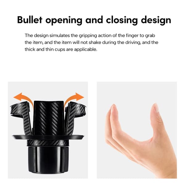 Dryckeshållare Expander Adapter med Justerbar Bas 360° Roterande