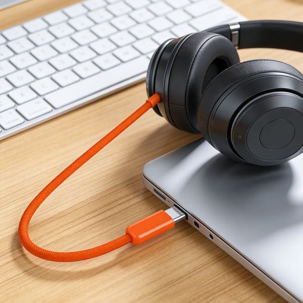 USB C han til 3,5 mm hun stereo adapterkabel til klar lyd 13 cm Green grass