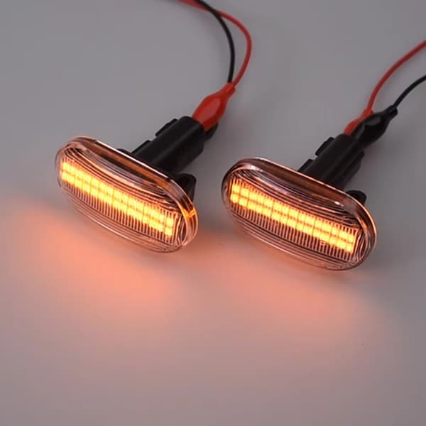 Høy synlighet røkte blinklys med avansert LED-belysning Direkte passform Dynamiske LED-lys for Jimny 1999 til 2019 Transparent shell