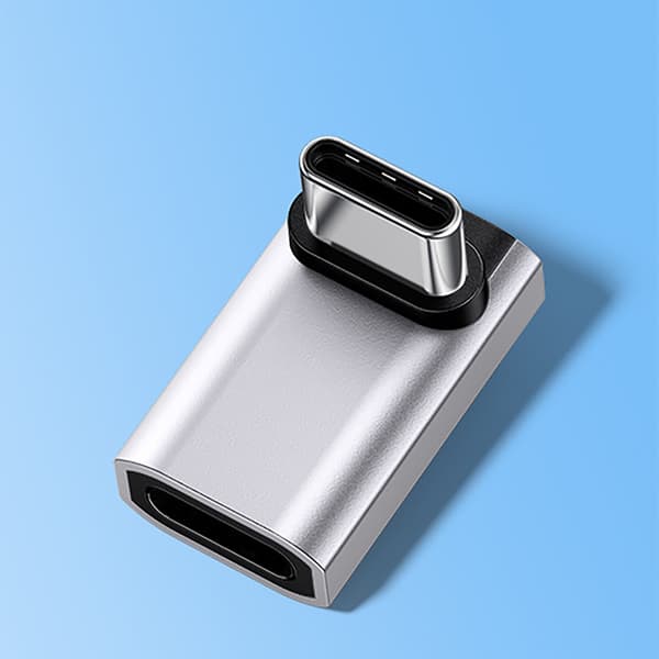 Snabb USB Typ C-adapter 240W Ström 40Gbps Data för bärbar dator, telefon och surfplatta L shaped side bend