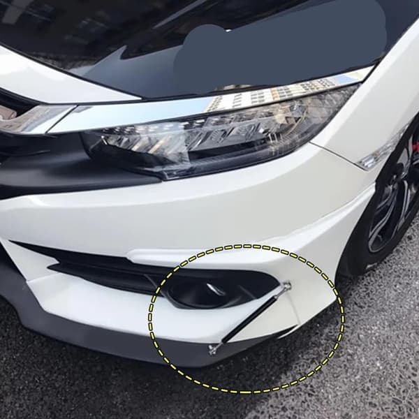 Justerbara Splitter Struts Rods för säker läppsplitter och diffusormontering Red 100mm