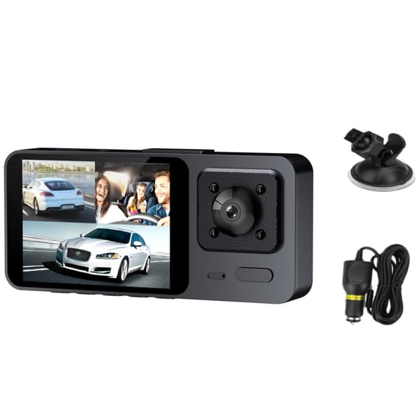 Dashcam Videoopptaker Parkeringsovervåking Dashcam foran og bak null - Three records