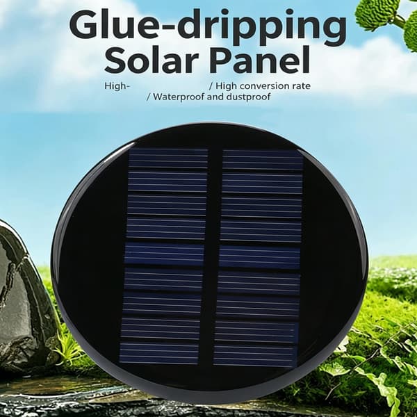 72 mm rundt solcellepanel 4,5 V 80 mA høyeffektiv monokrystallinsk solcelle