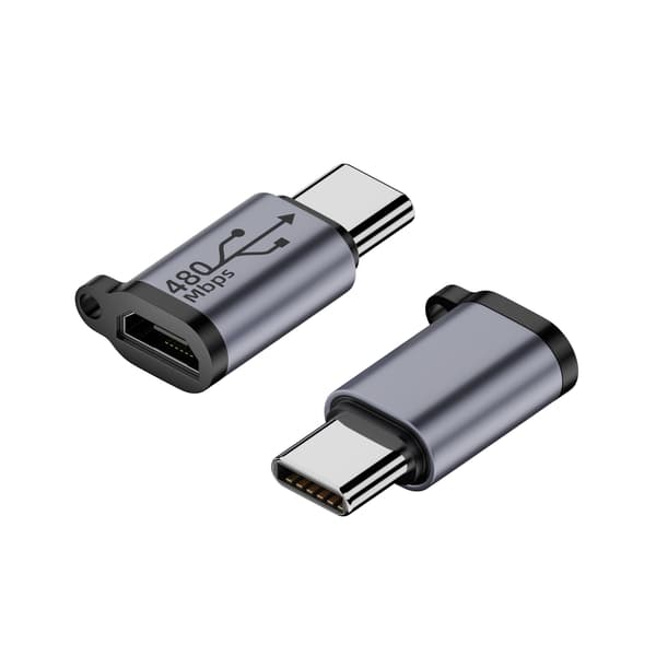 Usb-C - Micro USB -sovitin, Type-C naaras - Micro Usb uros -muunninliitin null - Micro to Type C