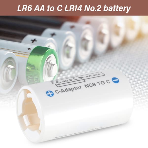 Flerbruks LR6 AA til LR14 C Batteriadapter, Transformer dine LR6 Batterier Forbedrer Enhetskompatibilitet