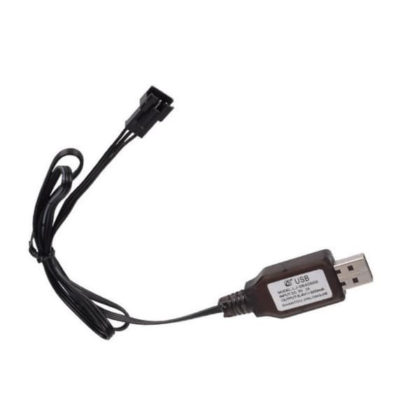 6.4V Laderledning SM3P til Gravemaskine Lastbil Legetøjsbil USB Laderledning 60cm