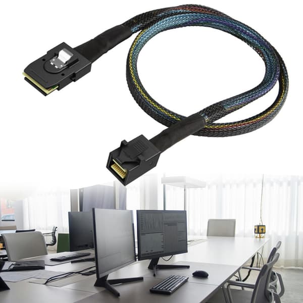 Høyytelses intern MiniSAS SFF8643 til MiniSAS SFF8087-kabel 1m