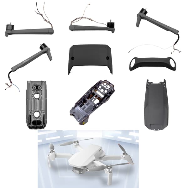 Kropsskal Motorarm til DJI 3 Platinum Drone Øvre/Midter/Bundskal null - Upper shell
