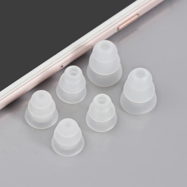 Ørepropper Hodetelefonpropper Silikon In-Ear Øretelefondeksler Erstatning 3 Par White