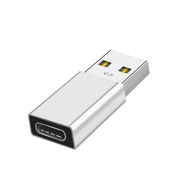 USB C - USB -sovitin parantaa toiminnallisuutta useissa laitteissa Silver - USB2.0