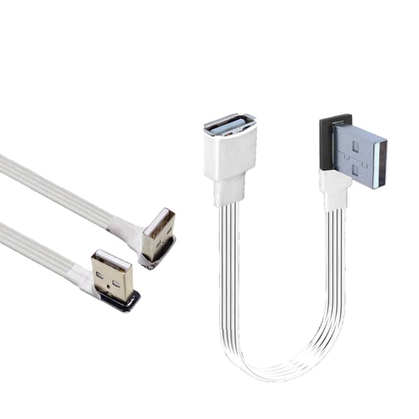 Kort Lang USB 2.0 Forlængerkabel Flere Længdeindstillinger og Bøjede Hoveder til Computerudstyr 3m - ST