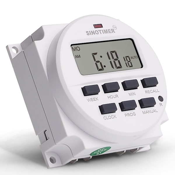 Programmerbar digital timerbrytare för DC 12V AC med LCD-skärm, 7 dagar, för tidsrelästyrning, nedräkning för tidsfunktion