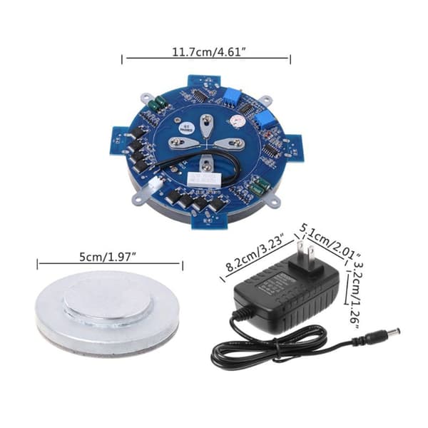 Magnetisk levitationsrörelse DIY-kit 500g bärande modulset med LED-ljus null - U.S. regulations