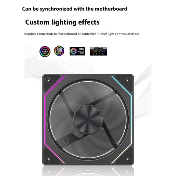 Datavifte med flerlags speilbelysning reflekterende ARGB synkronisert Black - Reverse