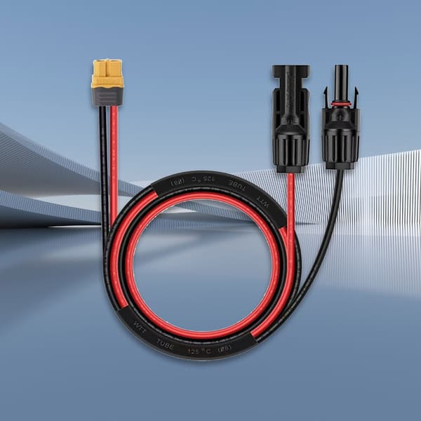 Bærbare 12AWG solcellekonnektorer til XT60 adapterkabel til tilslutning til bilstrøm 60cm