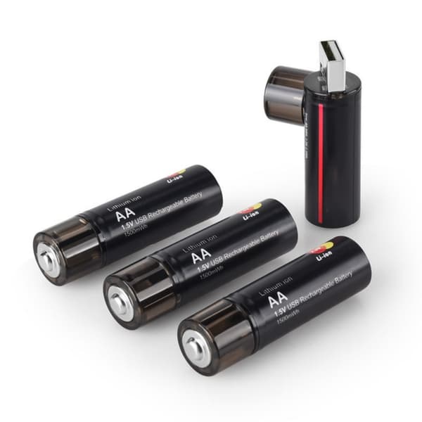 Miljøvenlige genopladelige USB-lithiumbatterier til hverdagsenheder